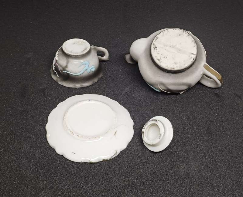Miniature teapot and teacup