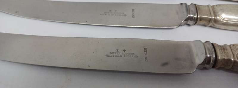 Five tableknives