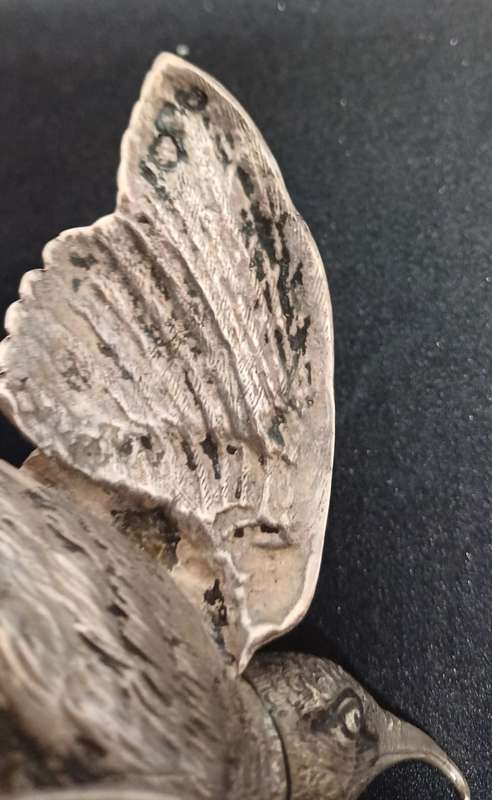 Silver  hummingbird  salt shaker 82 g