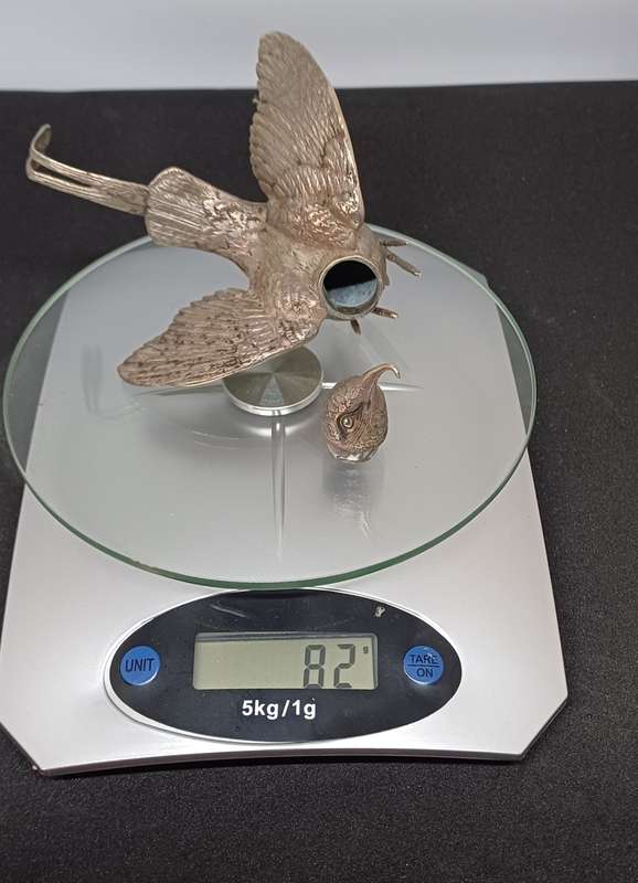 Silver  hummingbird  salt shaker 82 g
