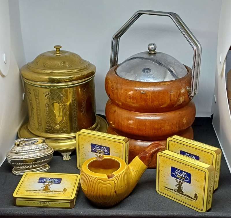 Tobacco holders,tins ,ronson lighter