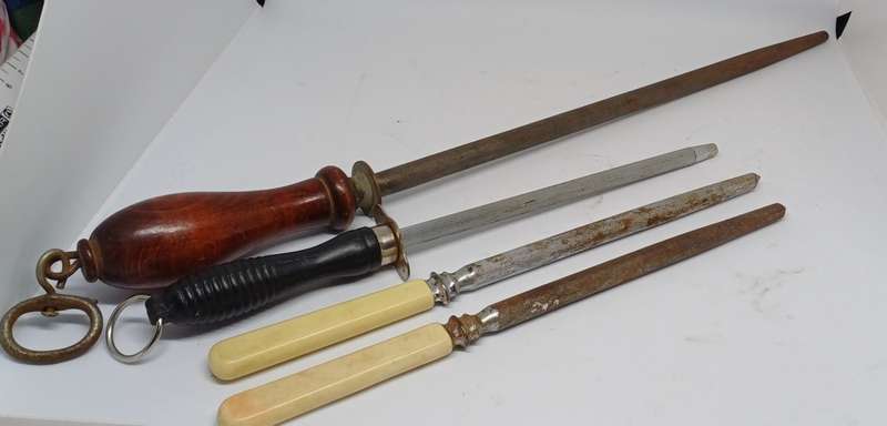 Four hand knife sharpening steels