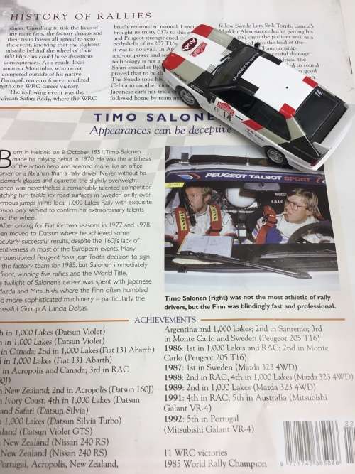 Rally car collection no 22 Audi Quattro
