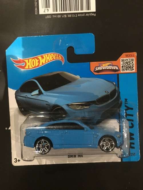 Hot Wheels BMW blue in short card