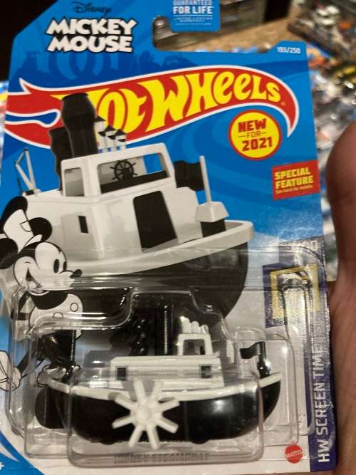 Hot wheels Mickey Mouse Steamboat Willy long card