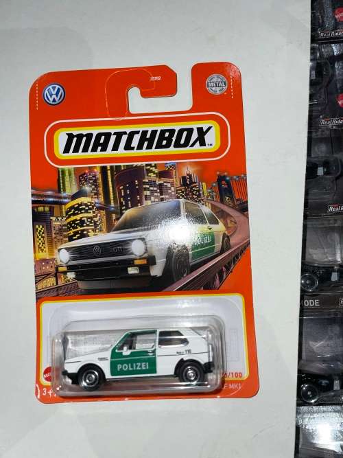 Matchbox Volkswagen Golf long card import