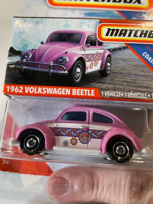 Hot Wheels boxed Volkswagen Beetle pink