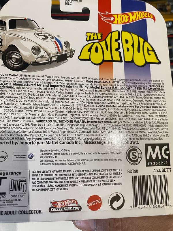 Hot wheels Retro Love bug Volkswagen Beetle