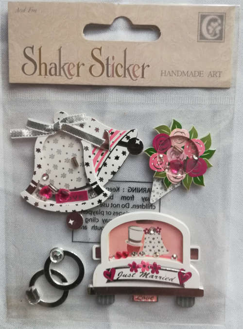 Handmade Shaker Stickers - Wedding