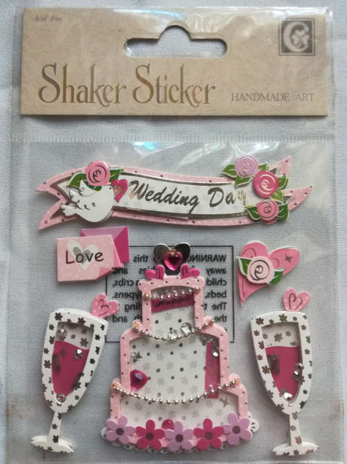 Handmade Shaker Stickers - Wedding