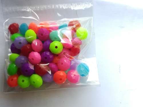 Mixed Luminous 8mm faceted beads 50pc
