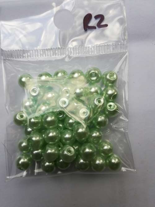 Mint Green 6mm pearl beads 50pc