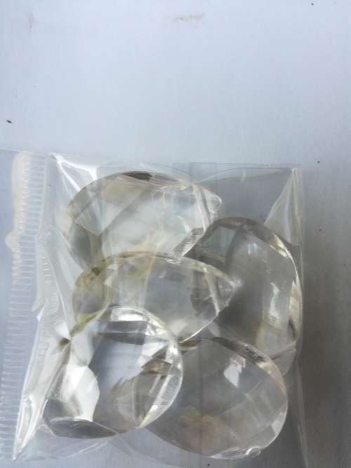 Clear 28mm tear drop Pendant 5pc