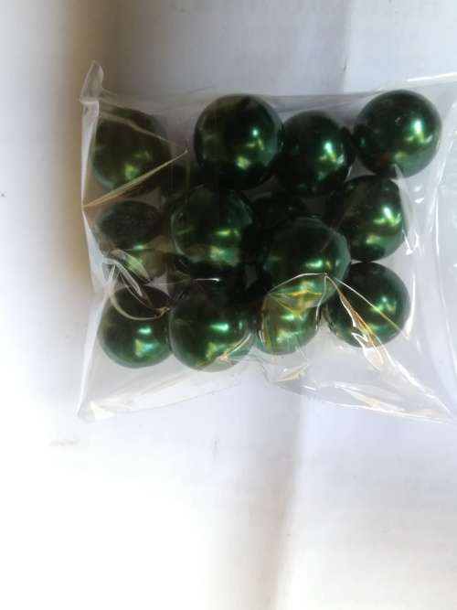 Hunters Green 12mm Pearl beads 20pc