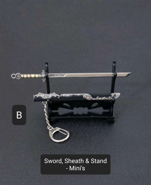 1 x Mini Sword & Sheath with Mini Stand - Collectable