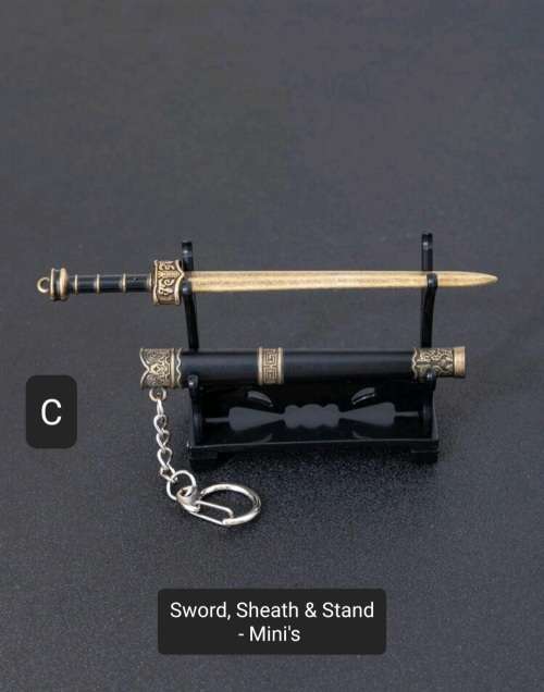 1 x Mini Sword & Sheath with Mini Stand - Collectable