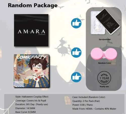 Cosmetic Colored Contact Lenses (1 Pair)