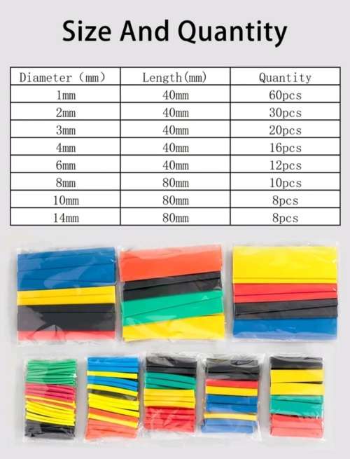 Heat Shrink Tubing 164 piece