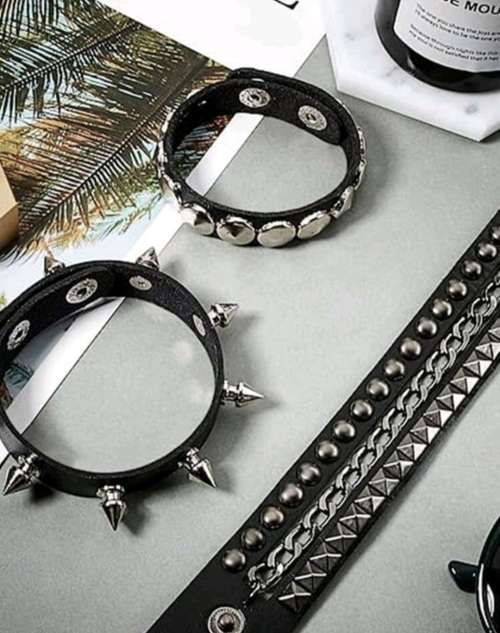 Spike Leather Wrist Cuff