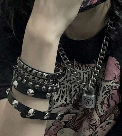 Spike Leather Wrist Cuff