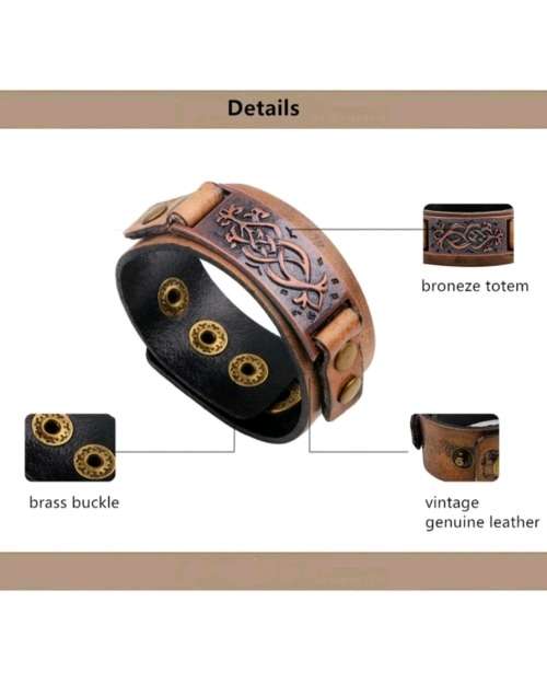 DARA KNOT Leather Wrist Cuff