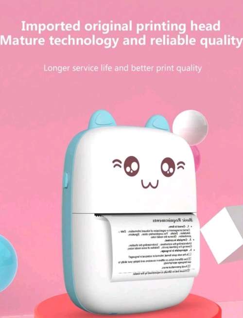 Mini Printer - Thermal Pocket Printer Blue  (Wireless)