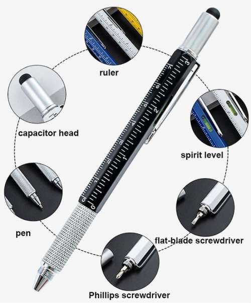 6 in 1 Multifunction Ballpoint Pen