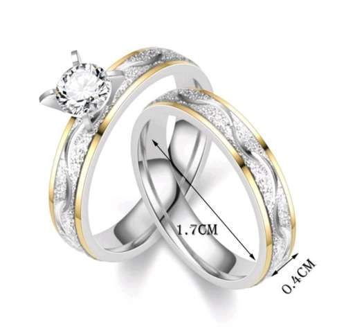 Ladies Wedding Set - 2 piece - Stainless Steel (In Sizes 8 & 9)