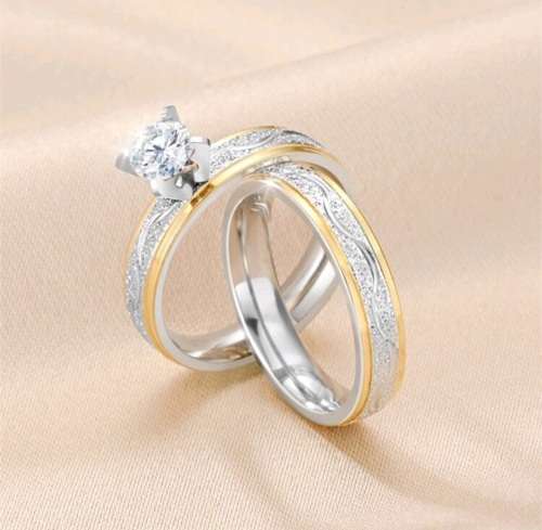 Ladies Wedding Set - 2 piece - Stainless Steel (In Sizes 8 & 9)