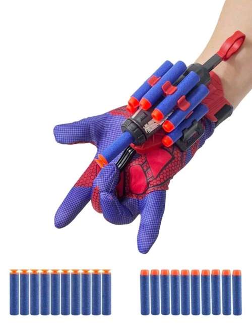Spiderman Web Shooter Toy For Kids (20 Darts)play Launcher