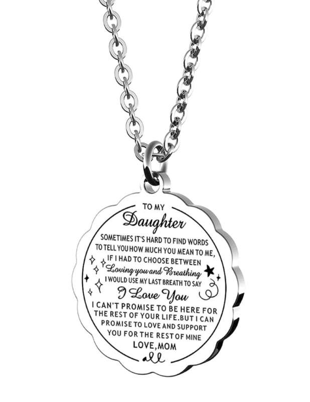 My Daughter Stainless Steel Necklace - Hypoallergenic, No Tarnish