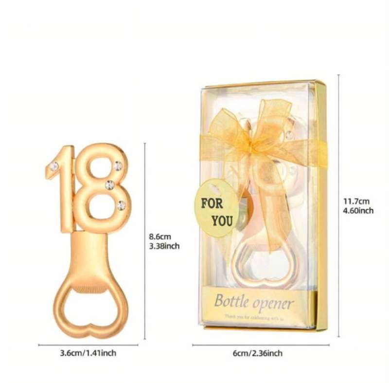 1 Pcs 18th Birthday Bottle Opener Gift