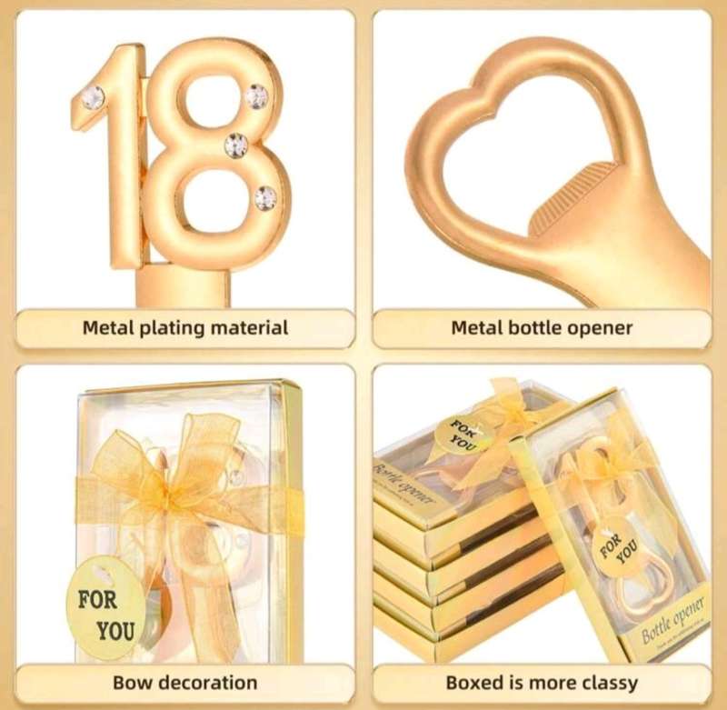 1 Pcs 18th Birthday Bottle Opener Gift