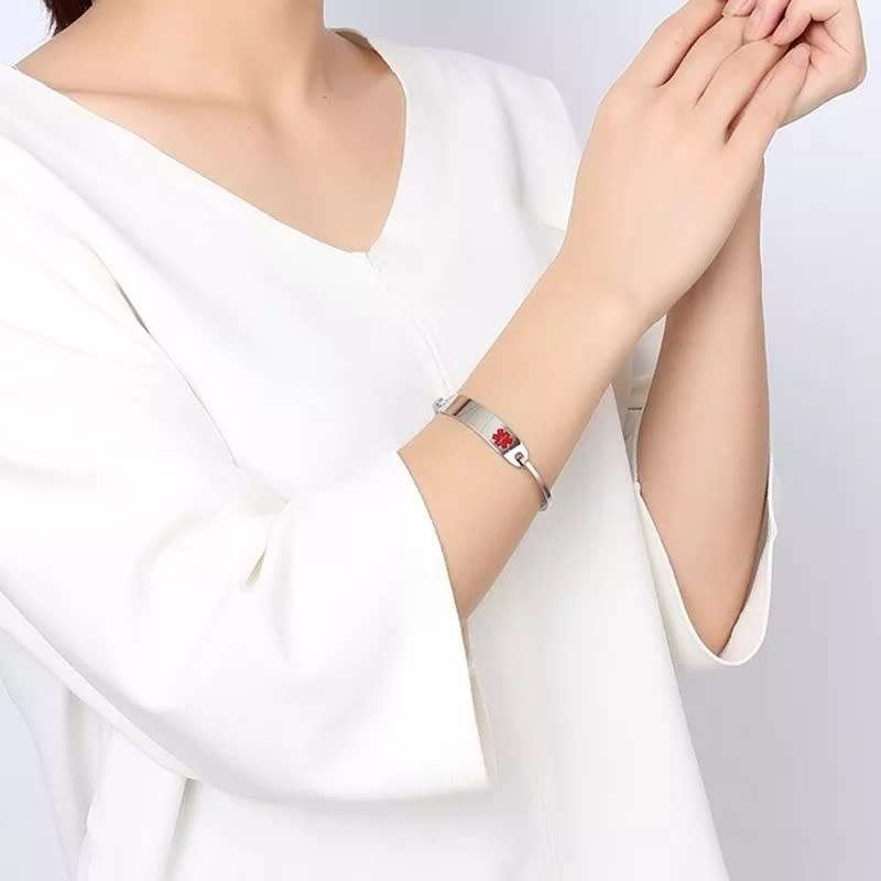 Medic Alert Bracelet (Stainless Steel) Gold or Silver
