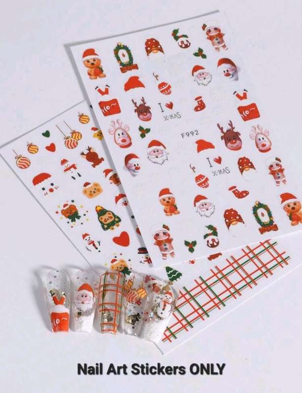 Christmas Nail Art Stickers (4 Sheets)