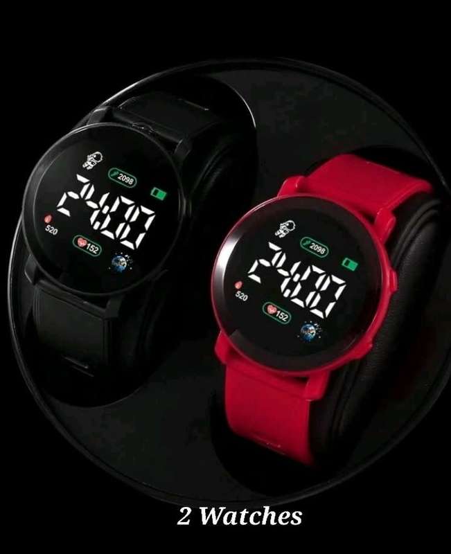 2Pc Electronic Watch Set (with Pedometer)