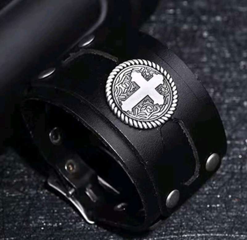 Men`s Cross Cuff Bracelet