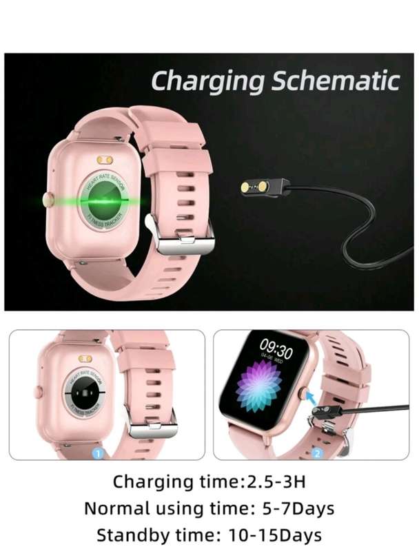 Pink Smart Watch With Call Option