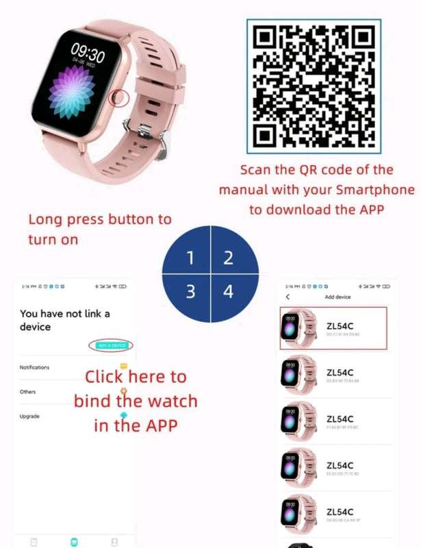 Pink Smart Watch With Call Option