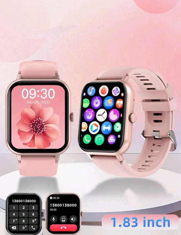 Pink Smart Watch With Call Option