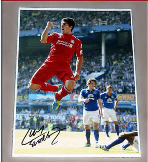 LUIS SUAREZ SIGNED PHOTO- Liverpool