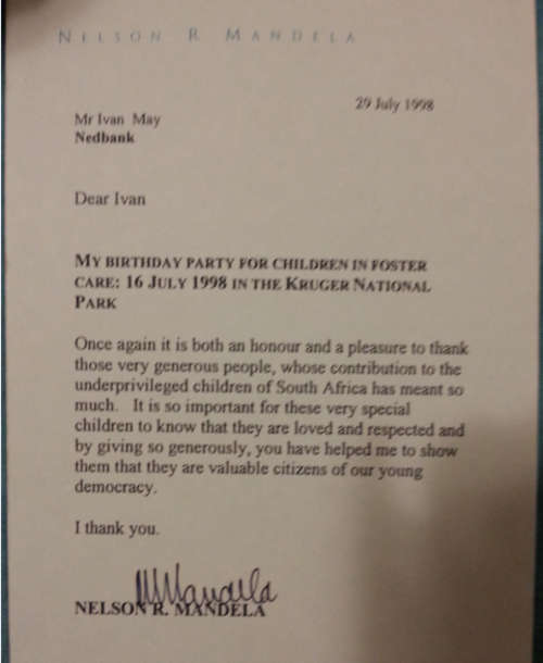 Nelson Mandela signed Letter- with COA (free shipping)