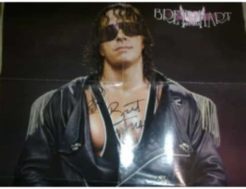 BRET 'HITMAN' HART SIGNED GIANT POSTER
