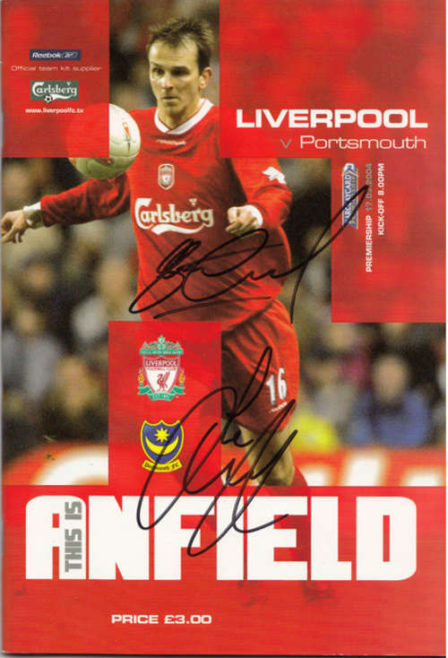 Steven Gerrard & Jamie Carragher Autographed Liverpool Programme & COA