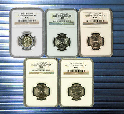 ***WOW 16X HIGH & SCARCE NGC GRADES-2008 MANDELA MS67 + 1994 INAUGURATION MS65 & MORE***