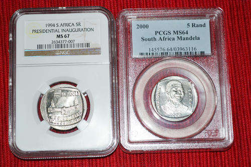 ***WOW NGC 1994 INAUGURATION MS67-BUILDING IN FRONT + PCGS YR 2000 MANDELA MS64***