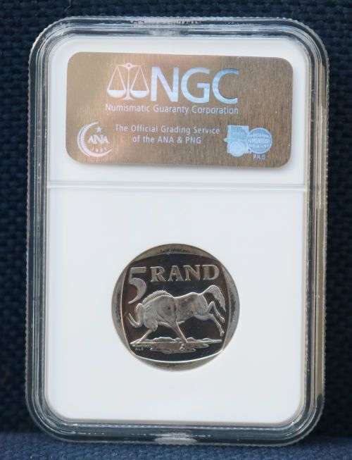 VERY RARE - 2000 MANDELA SMILEY R5 NGC GRADED***PF64*** ULTRA CAMEO