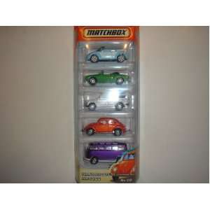 Matchbox 5 Pack: VOLKSWAGEN CLASSICS (Package torn slightly on top right hand corner)