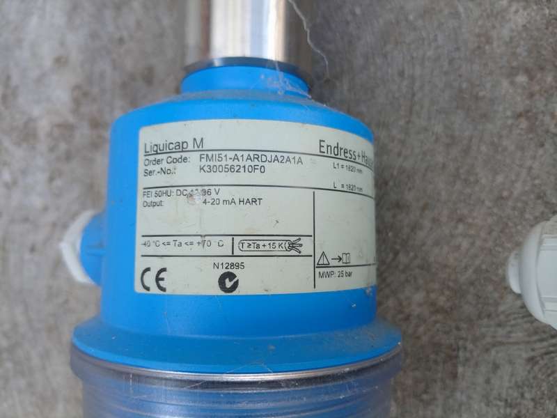 Endress+Hauser FMI51 HART 4-20mA Liquicap M Capacitance Level Transmitter 1620mm