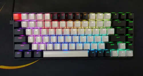 KeyChron K2 V2 K2B2H Plastic 80% 84-Key RGB LED Gateron Blue Wireless Mechanical Keyboard